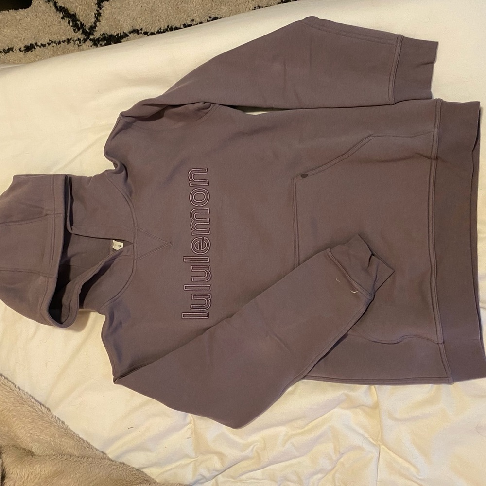 LULULEMON purple embroidered hoodie